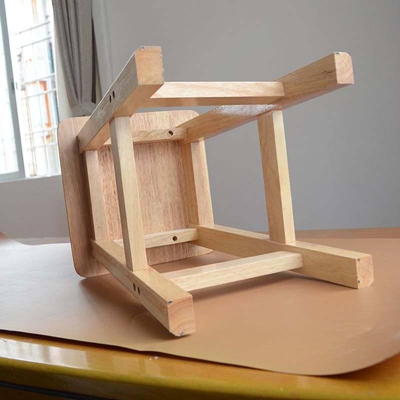 实木四方凳家用高脚凳小凳子原木高板凳学生凳餐桌加厚方凳吧台椅