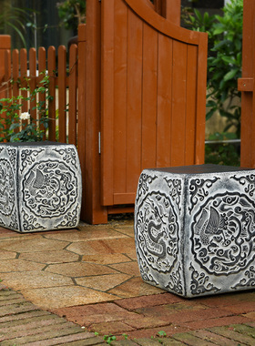 仿古中式摆件门墩抱鼓石门当户对别墅庭院子民宿农家乐大门口装饰