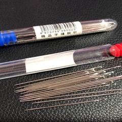 筒装手缝针大眼针老人针家用细长传统手工缝衣缝被子木桶针线盒