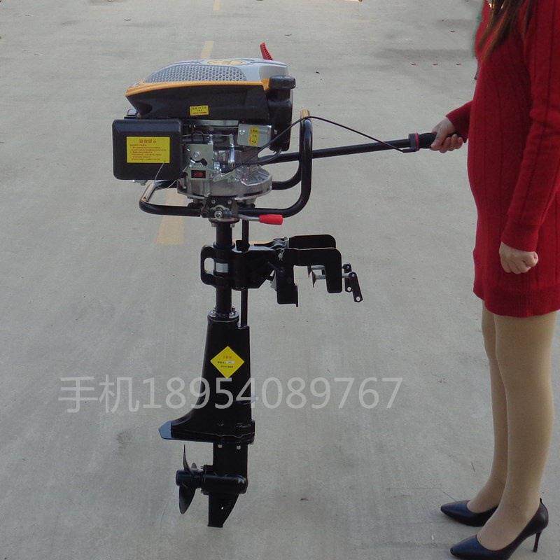 小型四冲程挂桨机 灵活轻便船桨机推进器 拆装简汽油船挂机图片