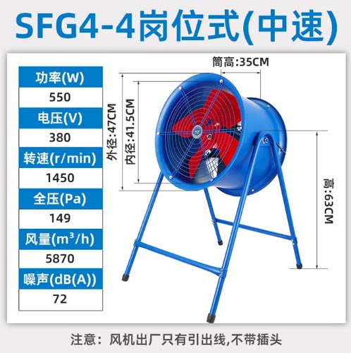 SFG4-4/5-4r/6-4岗位式轴流风机排气扇通风机排风扇大功率换气扇