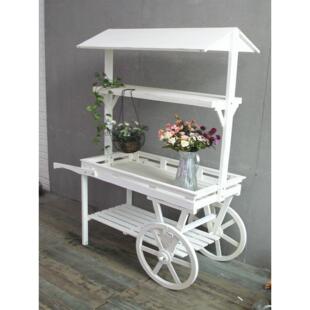 田园木浮花架花店橱窗装饰展示架多功能覆古车装饰品