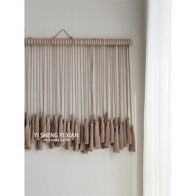 手工编织挂毯流苏坠子挂饰 诧寂风挂件床头文艺装饰挂毯民宿装饰