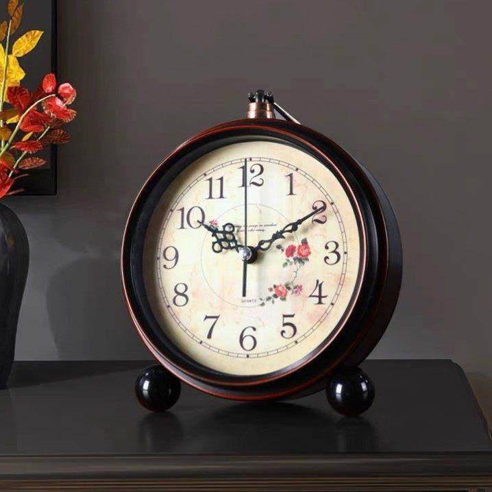 青橙家居 闹钟 覆古客厅桌面家用创意座钟台式 钟表挂钟装饰摆饰,家居饰品,台钟/闹钟,淘宝优惠券,粉丝福利购,淘宝优惠卷
