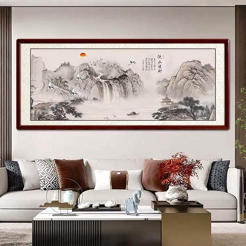 水墨山水画 画客厅挂画 画名家纯手绘国画 画办公室装饰画 画沙发