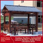 休闲凉亭农家小院户外防腐实木亭子别墅花园新中式 休闲亭庭院亭子