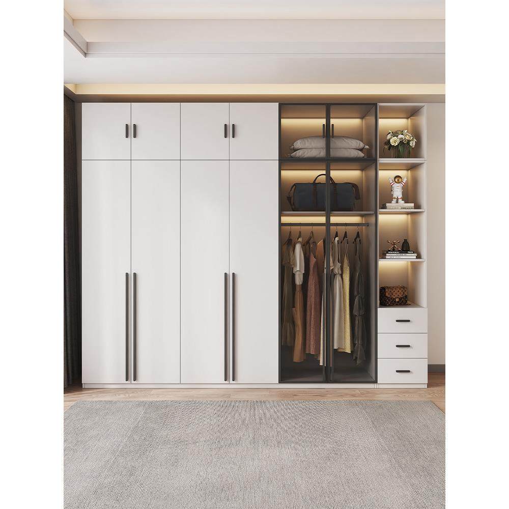 实木衣柜玻璃家庭卧室现代简单衣帽间橱柜组合三，四，五，六，八,住宅家具,自由组合衣柜,淘宝优惠券,粉丝福利购,淘宝优惠卷