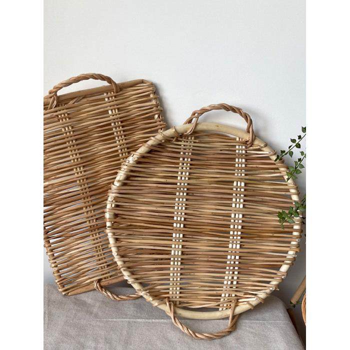 藤编竹编手工面包托盘圆形长方形装饰挂盘陈列展示篮筐子柳尚家居,收纳整理,其他收纳篮,淘宝优惠券,粉丝福利购,淘宝优惠卷