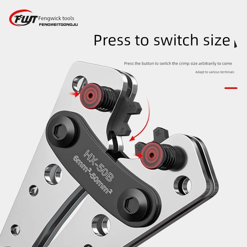 德国精装进口压线钳电工专用HX-50B铜鼻子接线钳大型裸端子钳YO铜