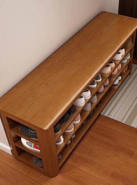 实木鞋柜家用玄关门口收纳一体入户换鞋凳多层可坐式楼道室内鞋架