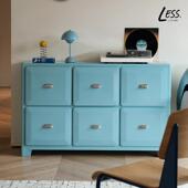 less living覆古金属铁皮柜家用客厅沙发斗柜边柜收纳储物抽屉柜