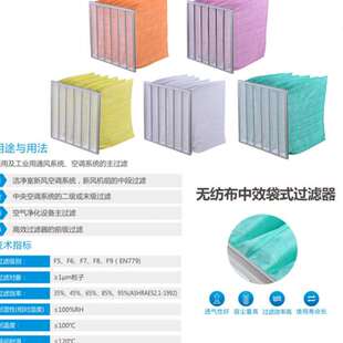 源头厂家定制F9无纺布过滤袋加工空气过滤袋F5F6F7F8F9过滤器