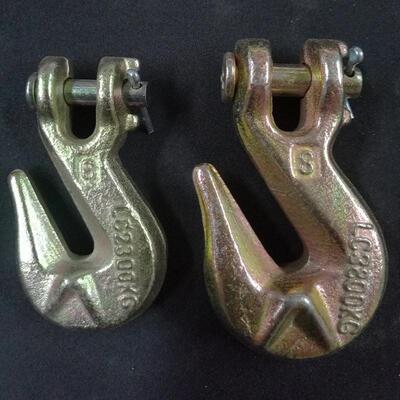 羊角抓钩起重链条吊索具 吊钩运输捆绑链条双钩挂钩G80锰钢吊链