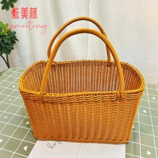 A075棕色买菜篮购物篮35