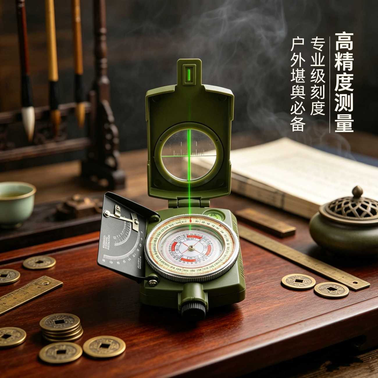 二十四山激光罗盘风水罗盘高精准寻龙定位看山行山专业户外便携