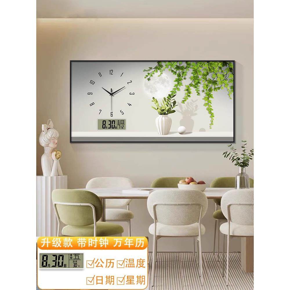 电表箱装饰画带电子钟表万年历绿植小清新强弱电闸盒配电箱遮挡画