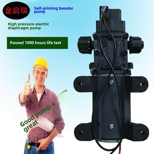 24V100W微型增压泵自吸抽水高压220V水泵小型直流太阳能隔膜泵