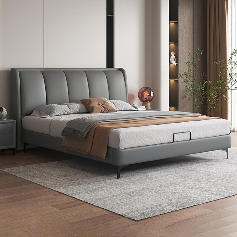 意式极简科技布艺床1.5米1.8双人床现代简约主卧室大床软包小户型