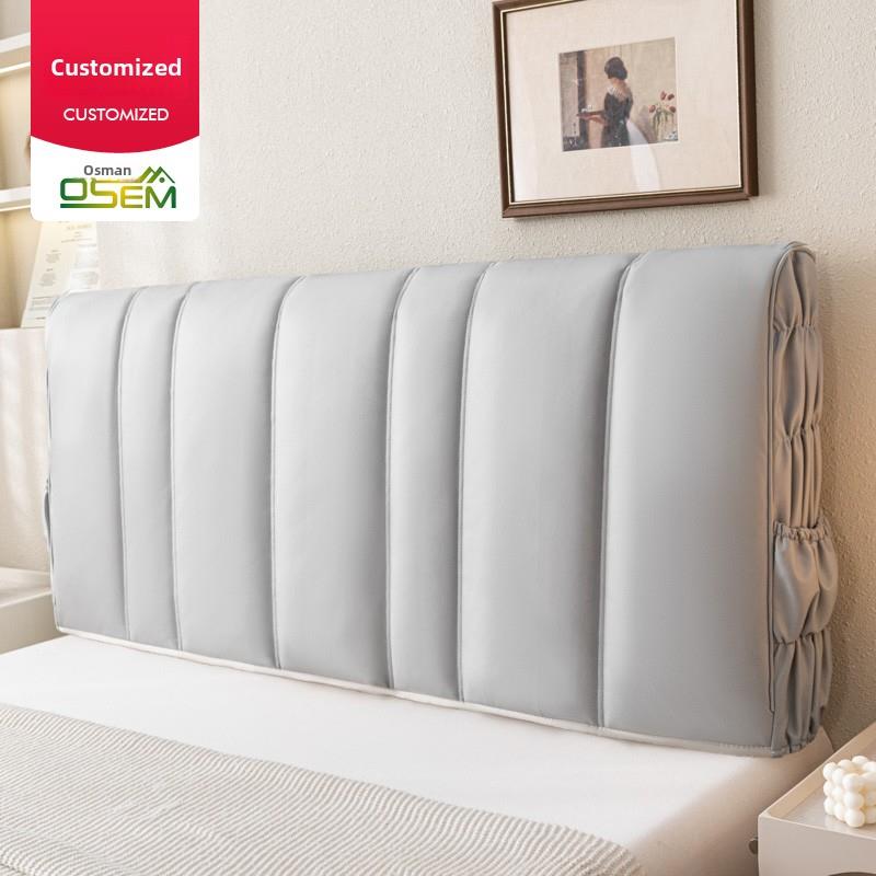 定制2025新技术布床头套加厚上等皮革木床靠背软袋上等优雅
