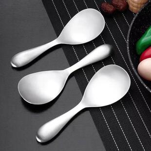 下单立减50】居家家用厨房盛饭匙子亮光防粘饭匙分菜不锈钢饭匙A1