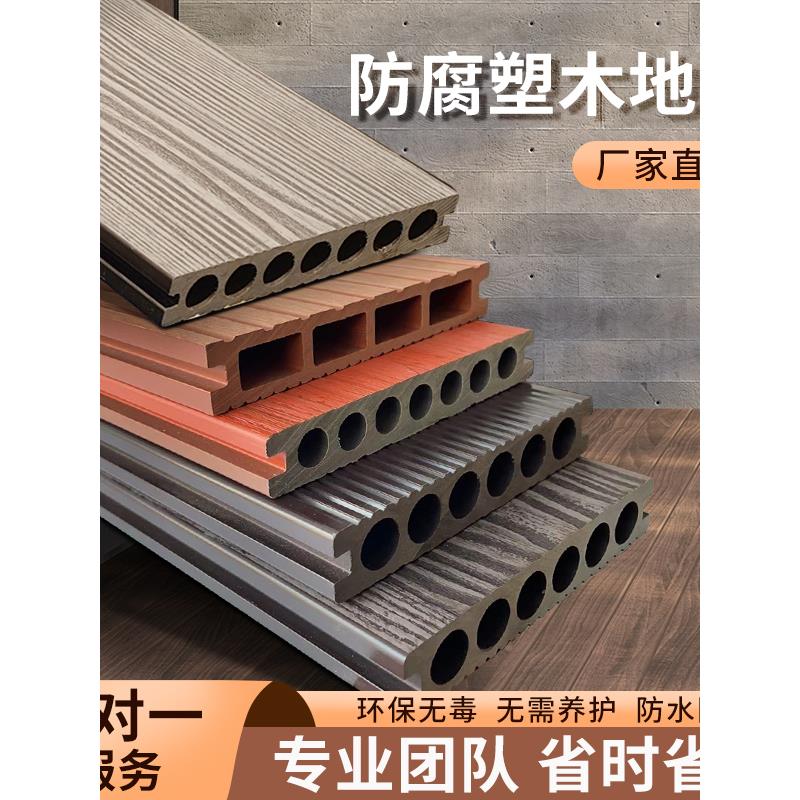 塑木地板户外露台室外庭院阳台花园二代共挤地板别墅木塑无缝地板