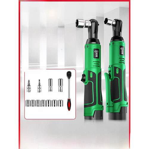 进口锂电池电动棘轮扳手可充电90度直角扳手快速阶段桁架工具神