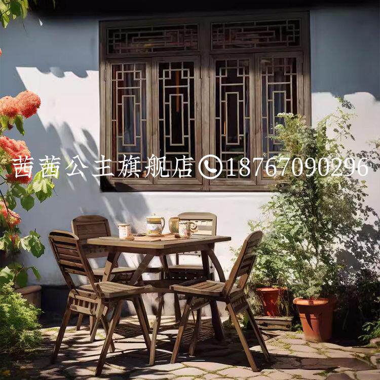 东阳木雕仿古门窗实木花格中式窗户格栅做旧窗花镂空复古茶室定做