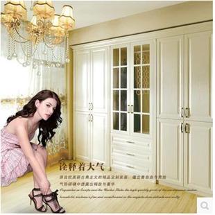 工厂全屋定制欧式走入衣柜帽间免漆福人禾香板兔宝宝鲁丽欧松精板