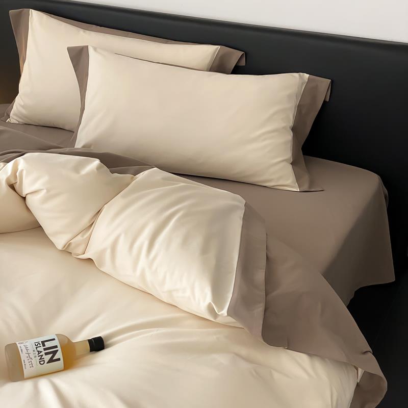 轻奢风A类100S长绒棉纯棉磨毛四件套加厚全棉被单床笠床上用品