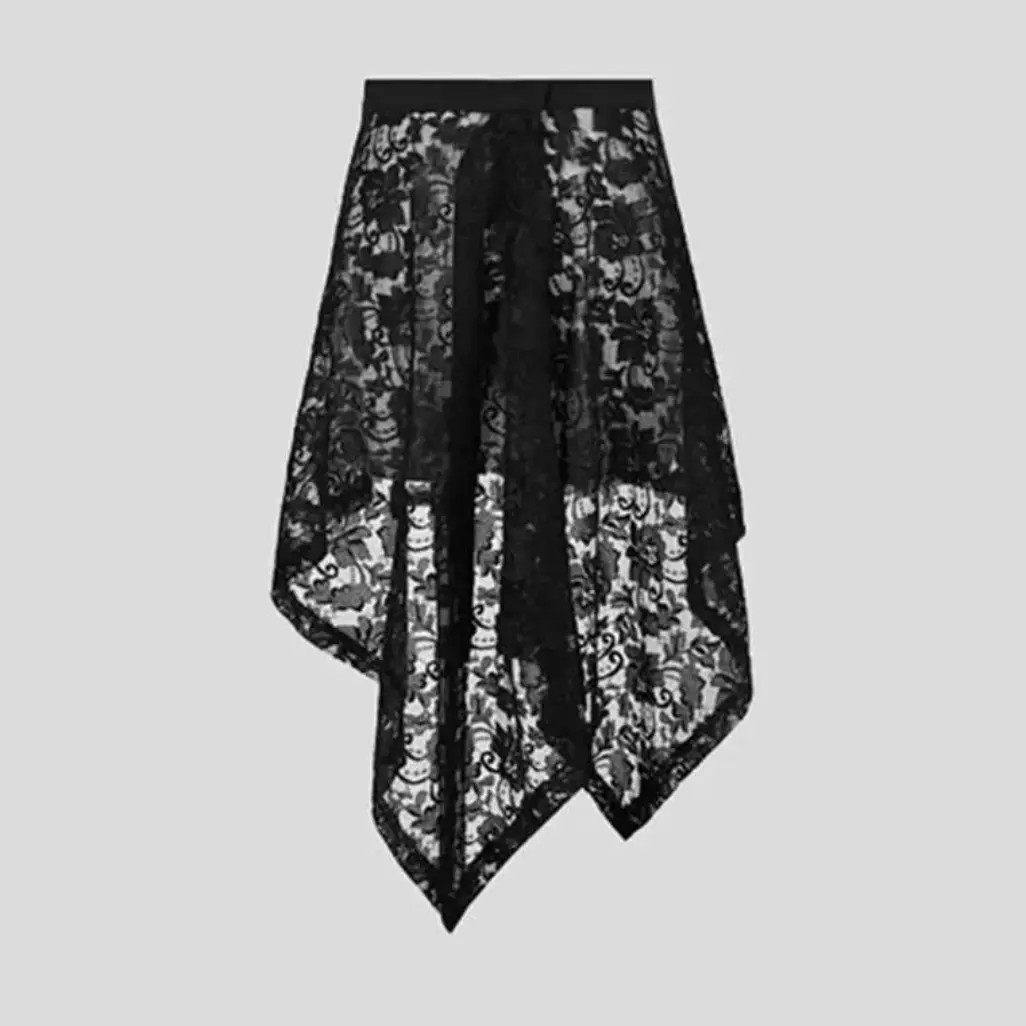 时尚复古设计显瘦蕾丝半身裙屁帘冬季新款不规则2025短裙围裙,女装/女士精品,大码半身裙,淘宝优惠券,粉丝福利购,淘宝优惠卷