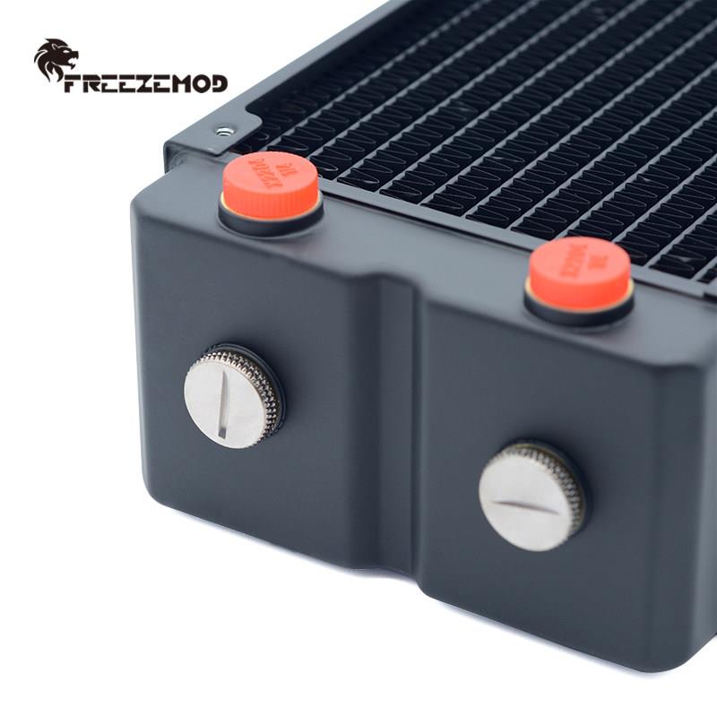 FREEZEMOD工业水冷三层65MM厚铜排TSRP-HP65-360散热排紫铜翅片