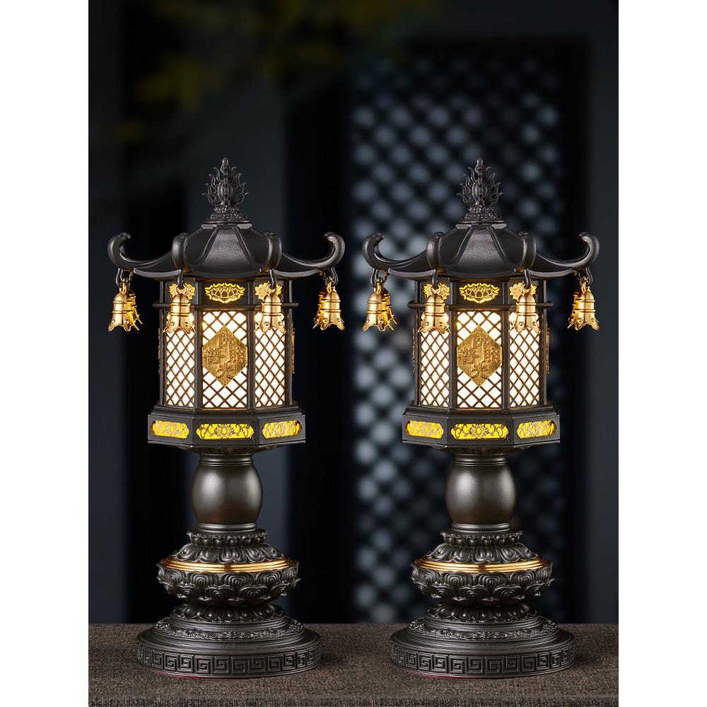 长明灯外挂佛祖莲花灯佛祖灯前灯Led神台灯佛寺莲花福宫灯