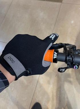 新款poc手套魔术贴耐磨透气长指骑行可触屏自行车摩托车户外山地