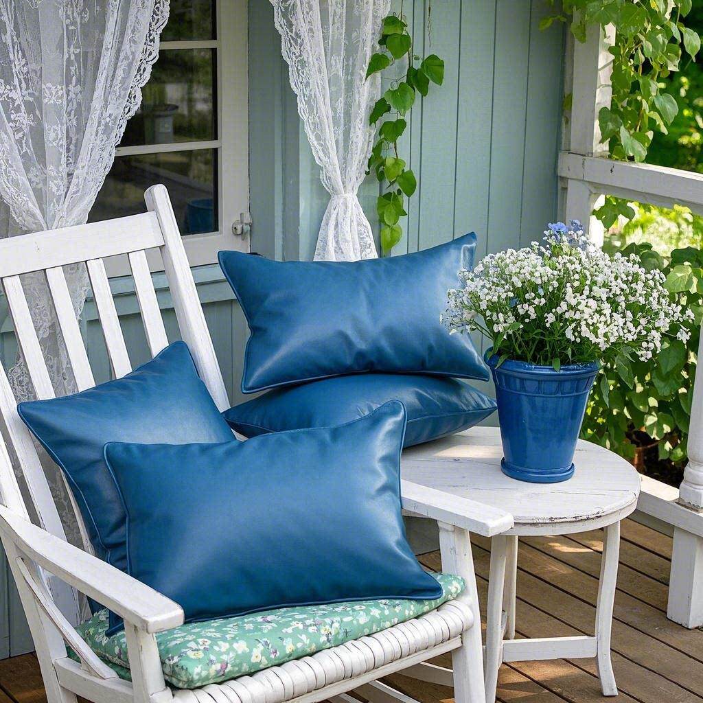 层牛皮绒无障碍豪华真皮枕头大黑牛沙发客厅靠垫枕头腰枕简单高端