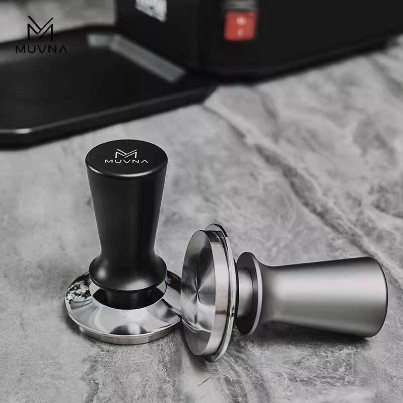 MUVNA意式咖啡机手柄压粉器304不锈钢水平恒定填压粉锤51/53/58mm