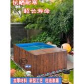 帆布鱼池带侧过滤器和防腐木支架锦鲤鱼池转盘水箱加厚刮刀