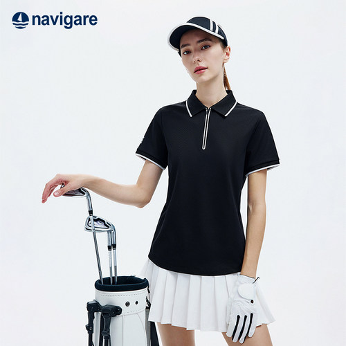 Navigare意大利小帆船2026新款休闲短袖polo衫运动翻领T恤上衣女