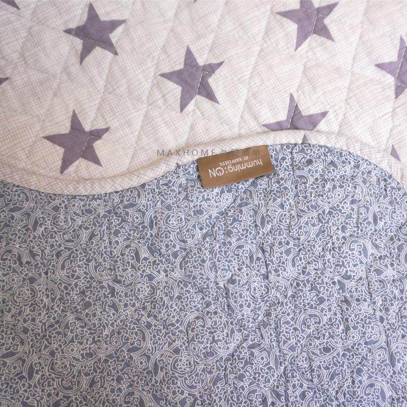 韩国客户订单 | 紫色星星全棉绗缝被床盖单人薄被夏被AB双面包边,床上用品,床盖,淘宝优惠券,粉丝福利购,淘宝优惠卷