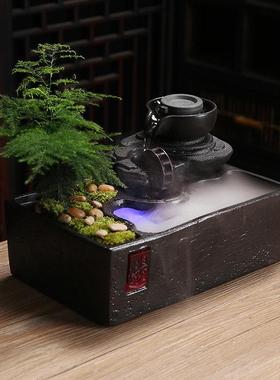 风水球流动的水财富循环水装饰家居客厅入口带来财富和宝藏办公室