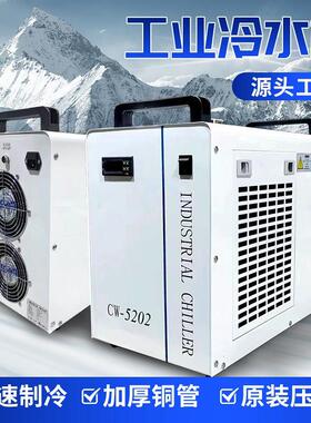 工业冷水机CW3000恒温制冷机CW5200雕刻主轴通用水箱5000激光切割