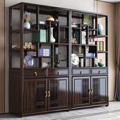 乌金木博古架实木中式 多宝阁全实木现代简约书柜书架置物架收纳柜