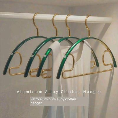 空间铝合金彷肩无缝衣架晾衣支架不锈钢家用防肩角不鼓胀可及豪华