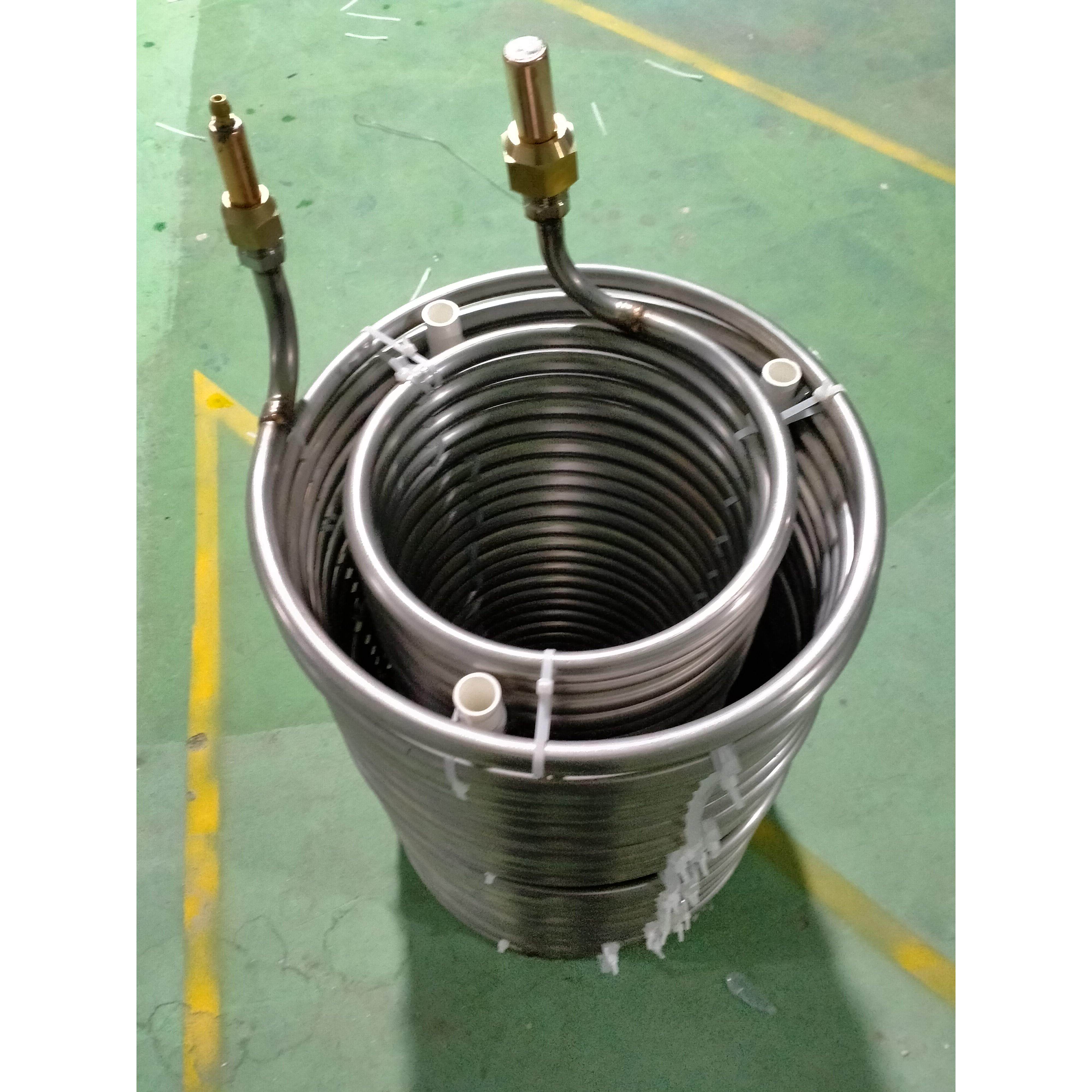 工业冷水机3P5P10P制造商特殊304不锈钢制冷盘管蒸发器换热冷却器