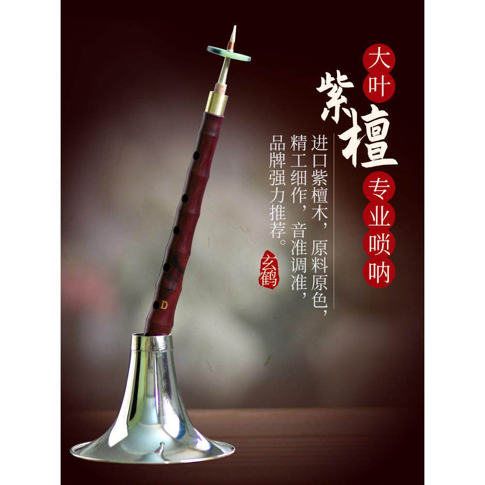 宣和唢呐初学者专业大叶紫檀成套演奏唢呐小F/D/C/大g音