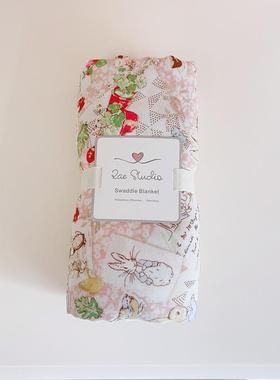 Rae工作室老树彼得兔竹棉纱布婴儿裹巾毛巾婴儿扔毯浴巾