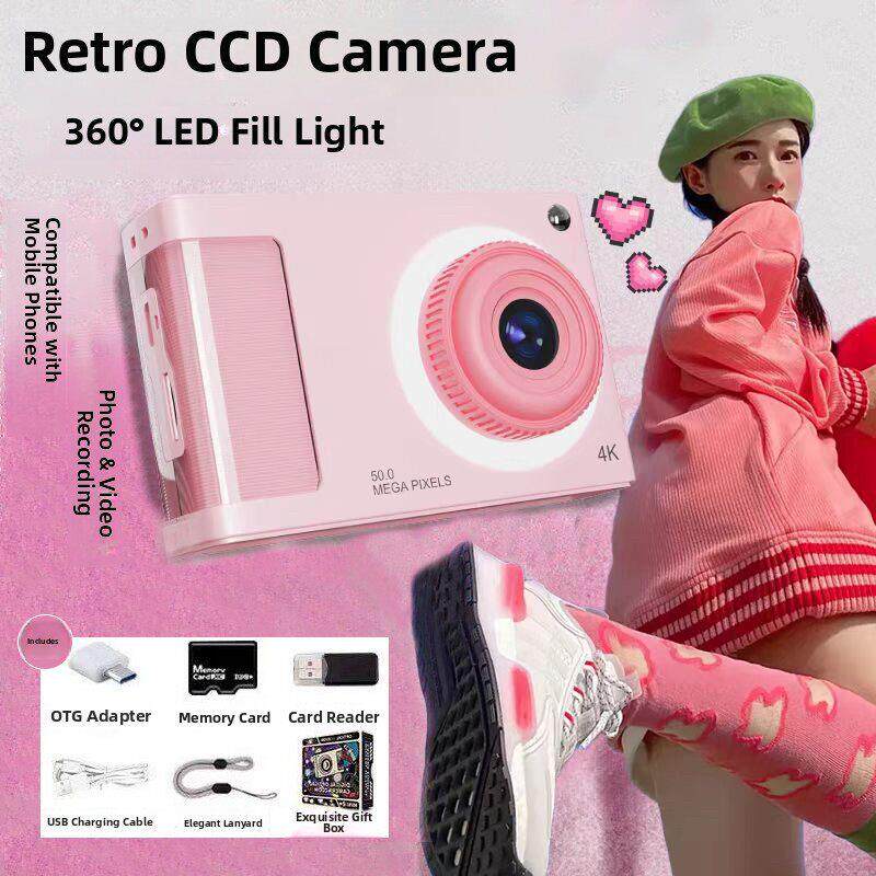 网红覆古猫Ccd灵魂数码相机高清校园多功能自拍儿童Y2相机
