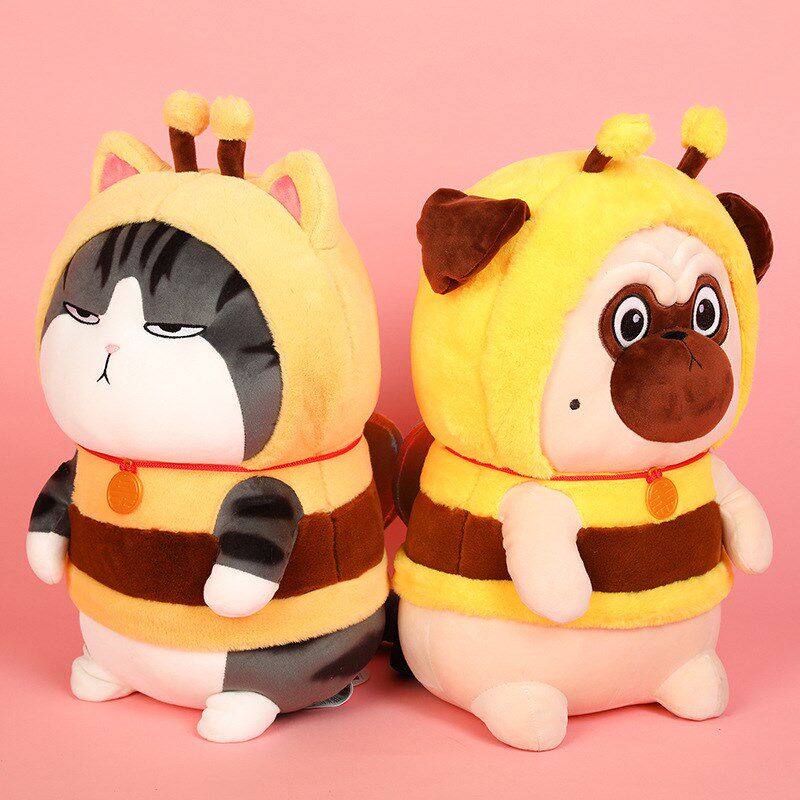 吾皇猫公仔巴f扎黑猫咪造型抱枕玩偶毛绒玩具公仔睡觉床上可爱靠