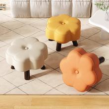 小凳子家用矮凳实木板凳客厅沙发凳换鞋凳创意软包网红圆凳子实用