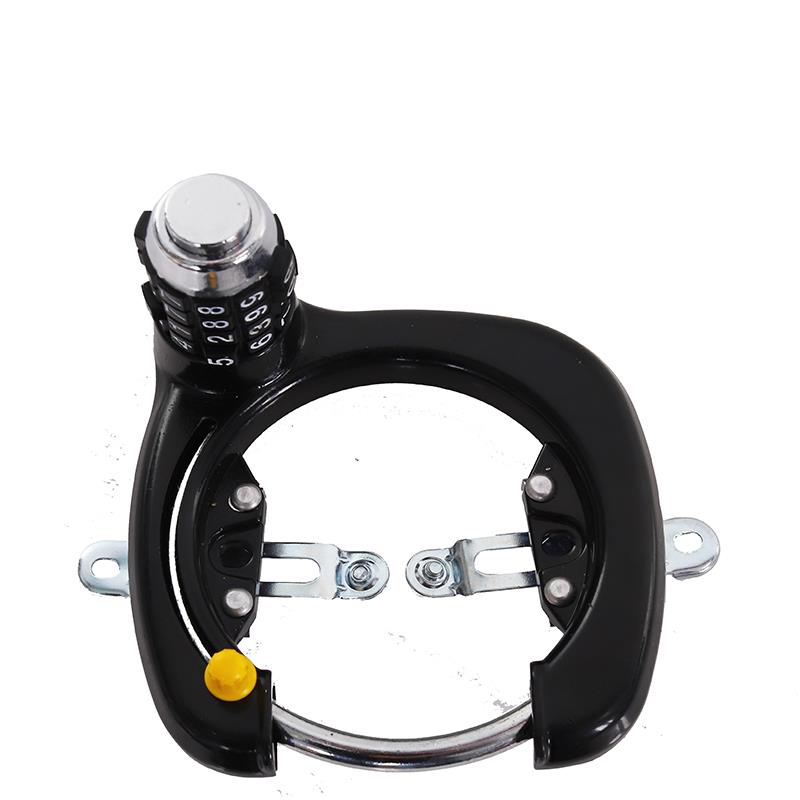 自行车固定密码锁山地车锁折叠自行车型锁蟹钳锁钢管圈锁马蹄锁