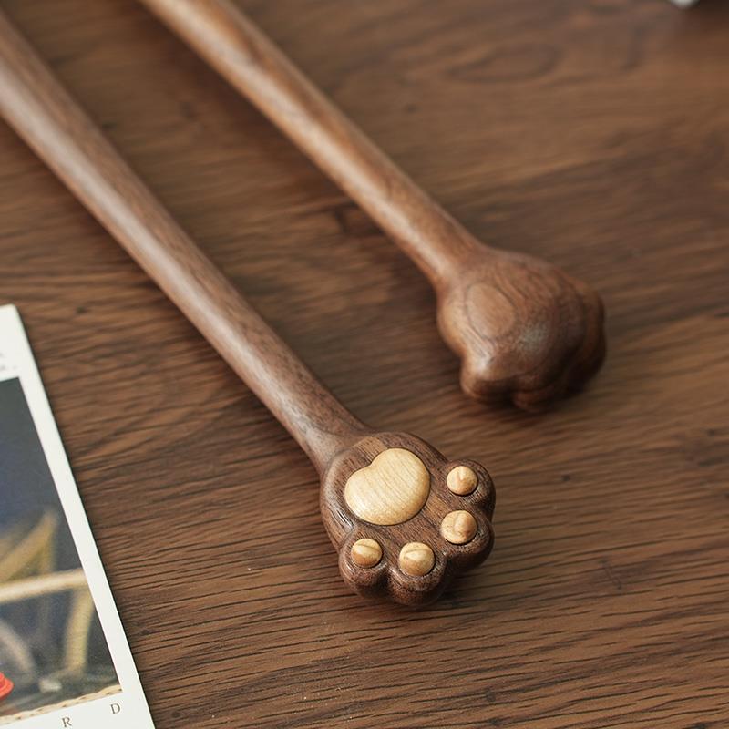 猫爪痒痒挠原创设计不求人多功能背部挠痒耙子黑胡桃实木抓痒神器